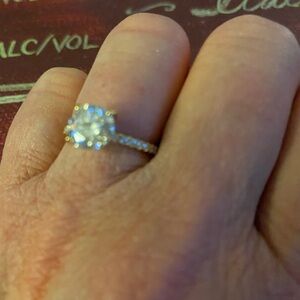 Stunning Gold Ring with a Gorgeous Simulated Diamond! BN. Absolutely Beautiful